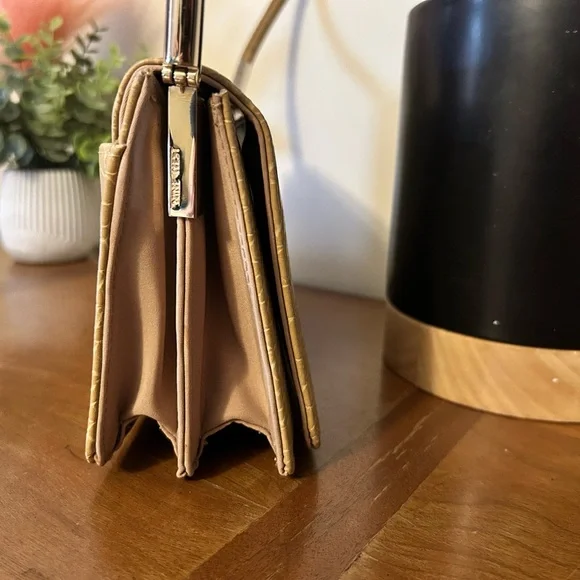 Nine West Tan Croc-Embossed Shoulder Bag - Picture 7 of 8